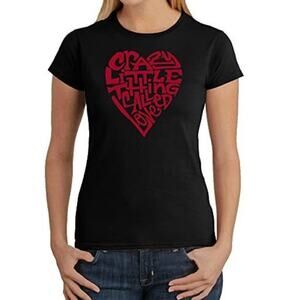 District Black Word Art Crazy Little Thing Called Love T-Shirt Tee Medium NWOT